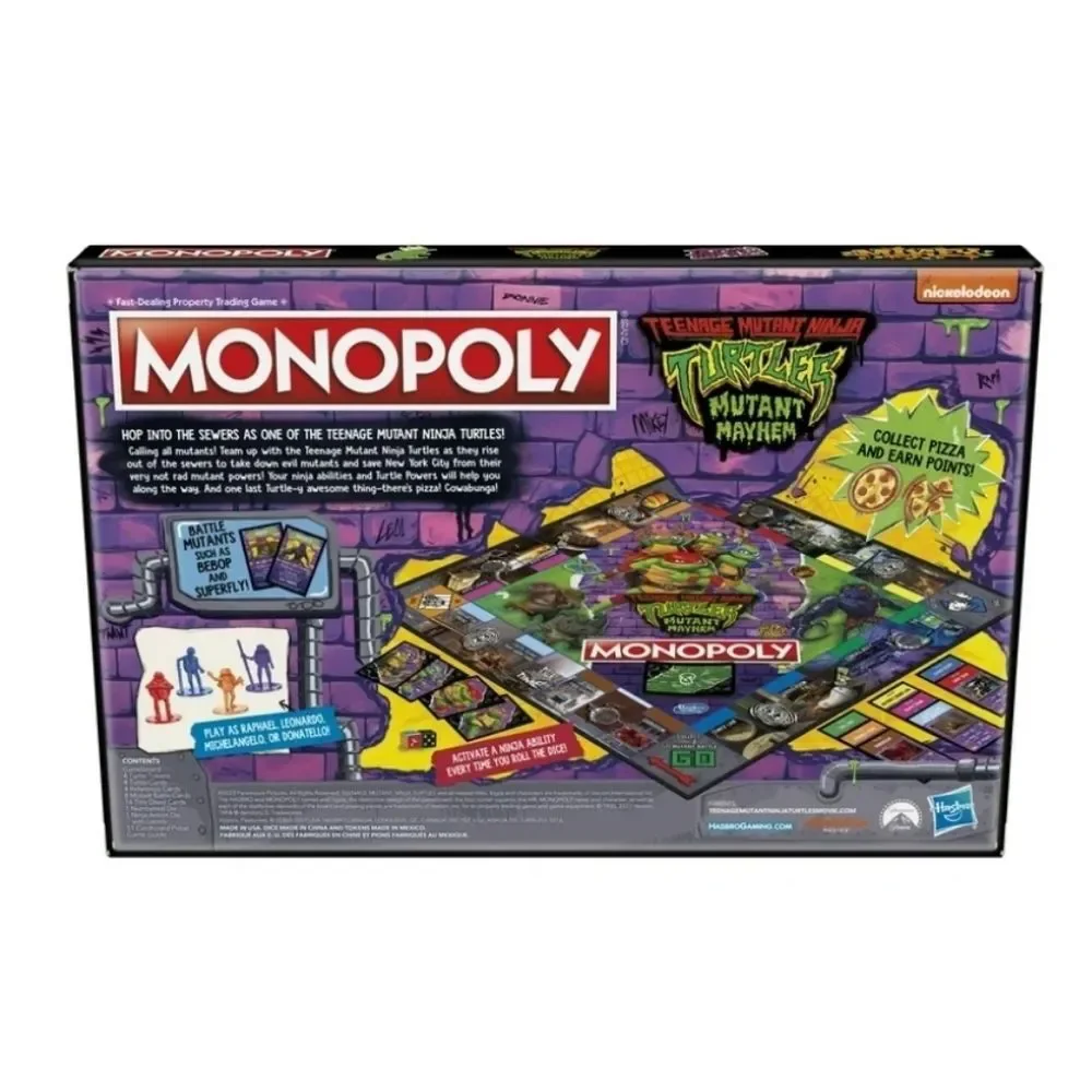 NEW Monopoly TMNT Teenage Mutant Ninja Turtles Mutant Mayhem Edition Board Game